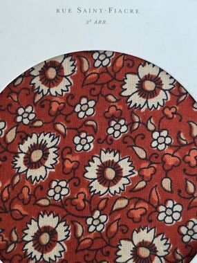 Sezane Small Red Patterned Neck Scarf NIB